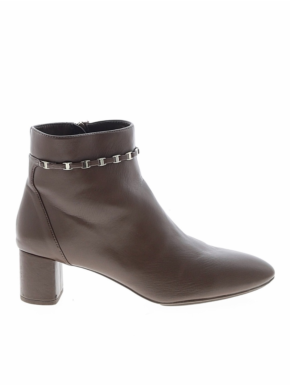 Anne Klein 2.25” heel/Sz 10 Brown Leather Ankle Boots